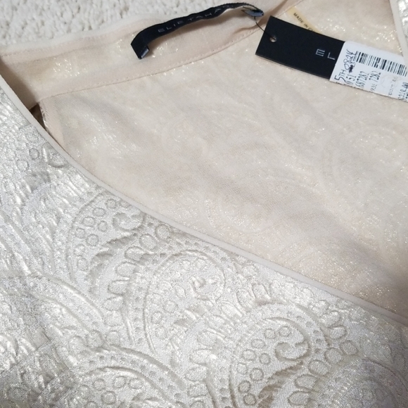 Tahari Silk Metallic Top - Picture 6 of 7